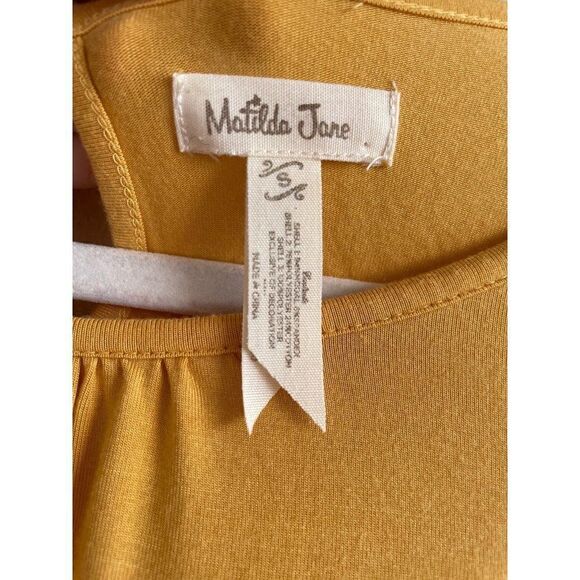 Matilda Jane Mustard Yellow Bocce Ball Top Sz S - Picture 10 of 14